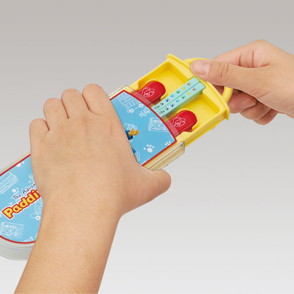 子供用 抗菌 お弁当 トリオセット 開けやすいスライド式(箸、スプーン、フォークのセット) パディントン/TACC2AG_4973307669194