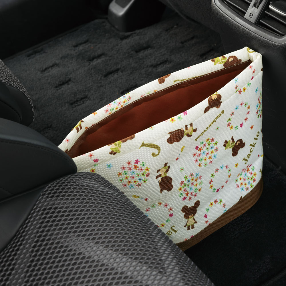 ダスト ボックス くまのがっこう 車 小物整理 ゴミ箱 CDB1 スケーター【カー用品 車内 便利 ドライブ グッズ かわいい キャラクター クマ】