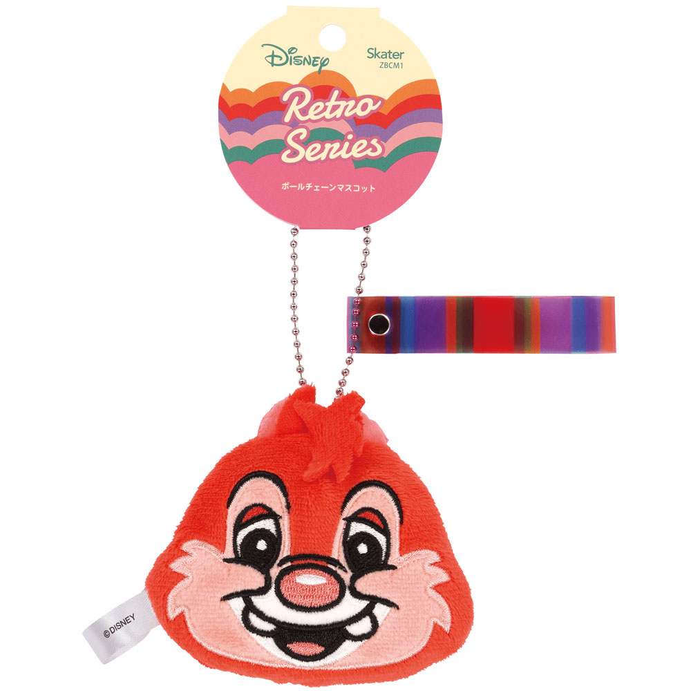 【メール便対象品】 ボールチェーンマスコット ぬいぐるみ ストラップ付 キャラクター かばん skater スケーター ZBCM1 ディズニー Disney レトロ チップ&デール【かわいい おしゃれ 子供 女性 ギフト プレゼント】