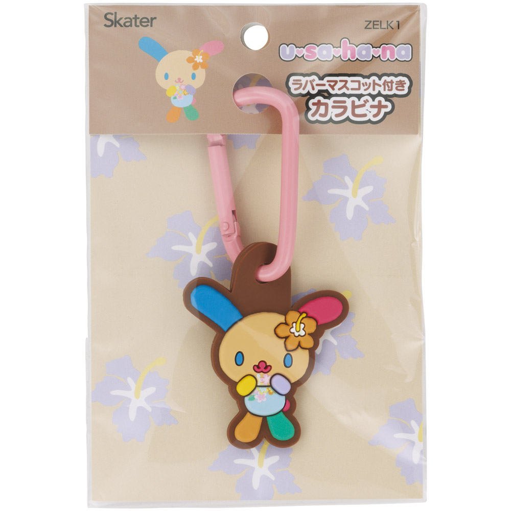 スケーター マスコット 付き カラビナ キーホルダー かわいい 目印 キャラクター skater ZELK1 日焼け ウサハナ サンリオ Sanrio グッズ キャラクター【バッグ リュック カバン 鞄 子供 子ども 小学生 中学生】
