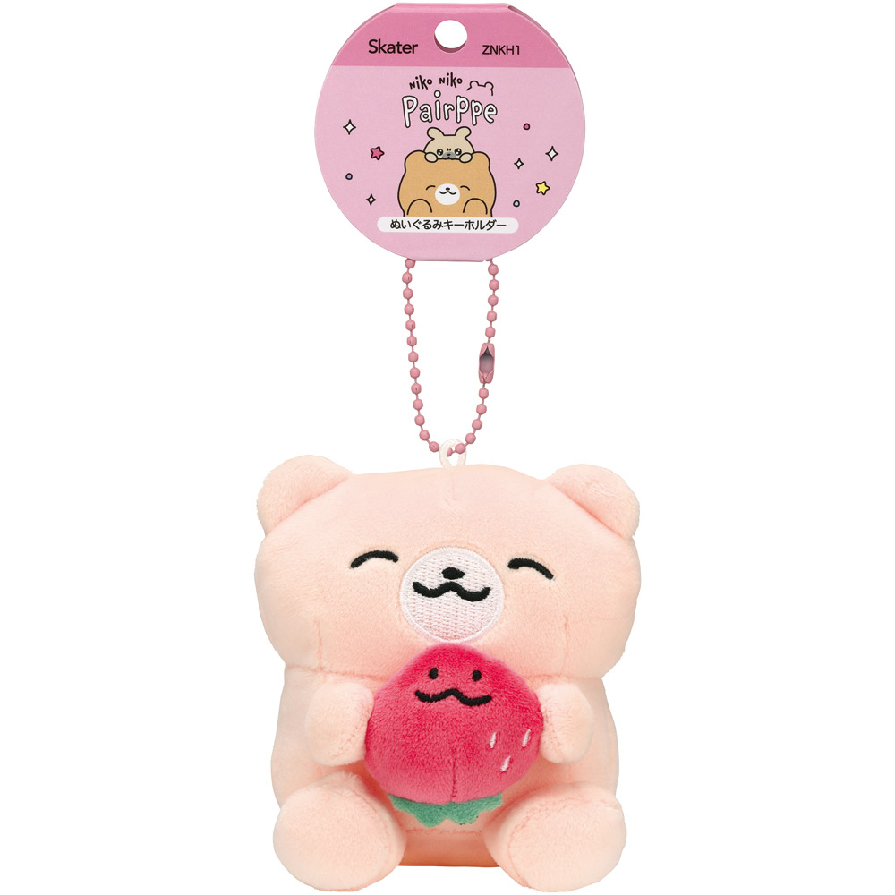 スケーター ぬいぐるみ キーホルダー ボールチェーン マスコット かわいい 子供 skater ZNKH1 にこにこペアっぺ いちごみるくペアっぺ【キャラクター マスコットチャーム 幼稚園 バッグ カバン 子ども】