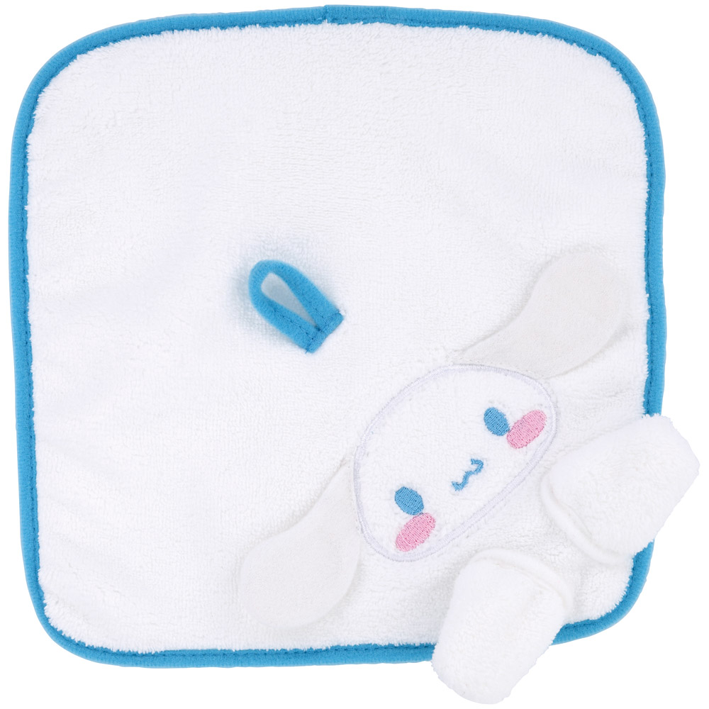 パペット風 ケース付き ハンドタオル タオル 20×20cm おしぼり 小物入れ 子供 スケーター skater ZPO1 シナモロール シナモン サンリオ 女の子 女子【ループ付き 手拭き こども キッズ】