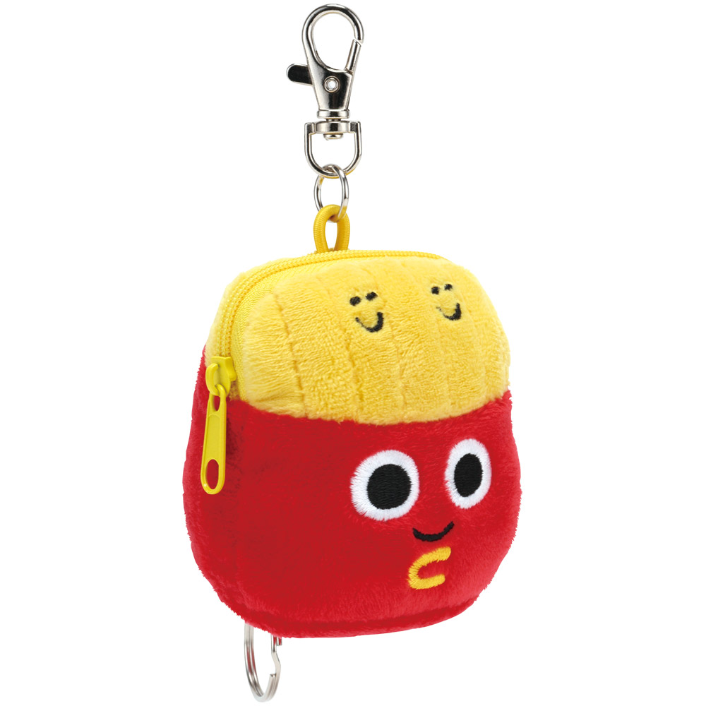 ぬいぐるみ リール付き キーホルダー マスコット 鍵 小物入れ 可愛い 子供 キッズ skater スケーター ZRNK1 バーガーコンクス ポテト BURGER CONX 男の子 女の子【小物ケース キーリング リール こども】