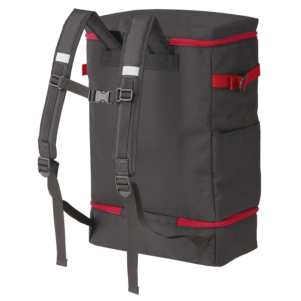 スクエアバッグ 27L 通勤 通学 バッグ かばん カバン リュック 旅行 底 靴 スケーター skater ZSQB1 エンブレム ブラック 黒【底ポケット シューズ トラベル 鞄】