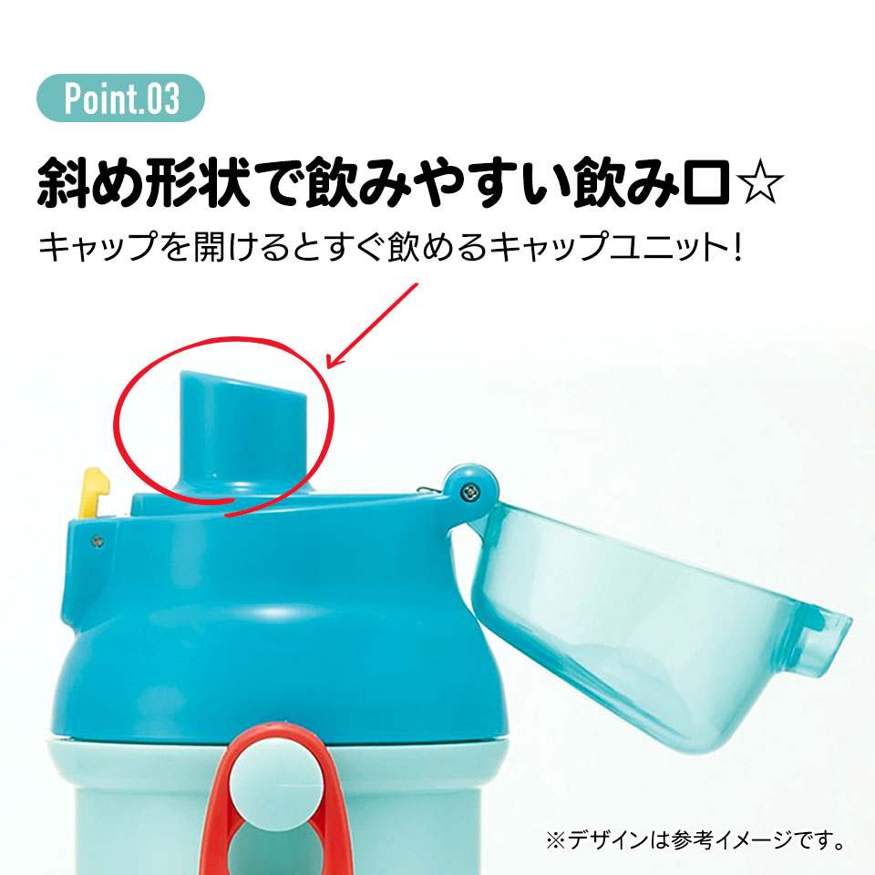 子供用 直飲み プラスチック 水筒 480ml ワンピース24/PSB5SANAG_4973307677359