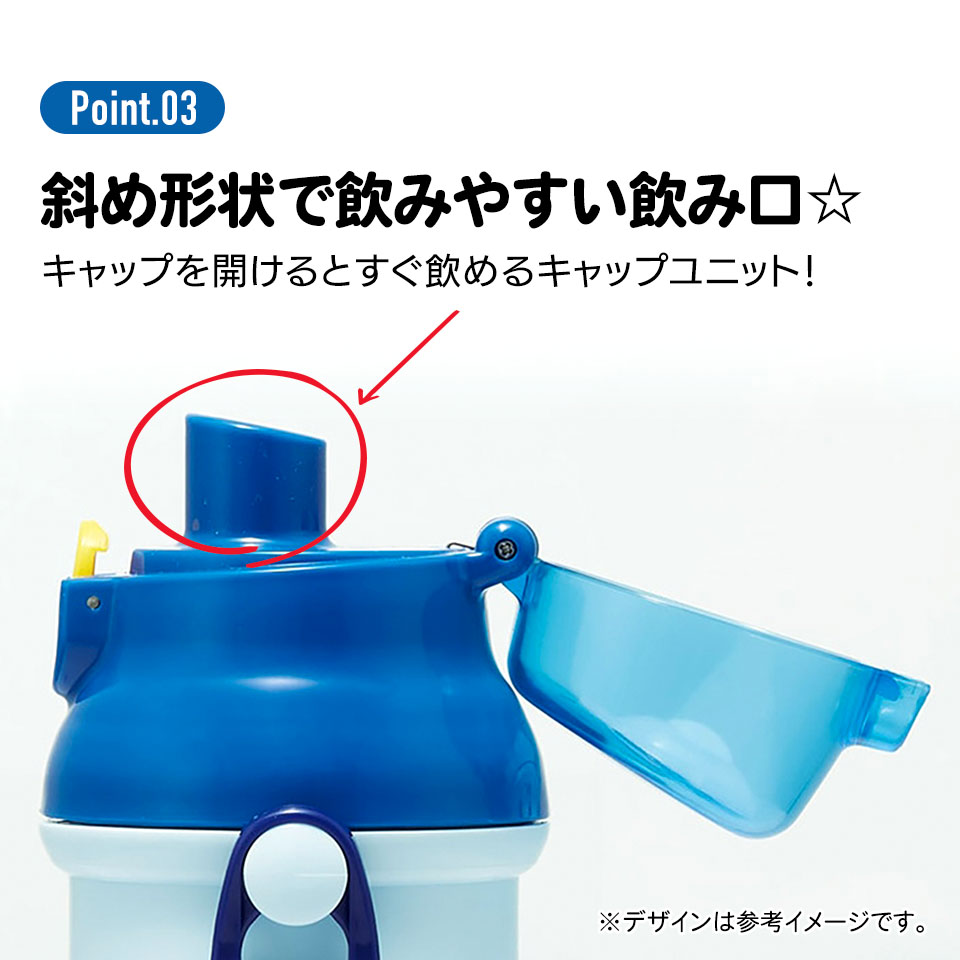 子供用 直飲み プラスチック 水筒 480ml ソニック/PSB5SANAG_4973307682926