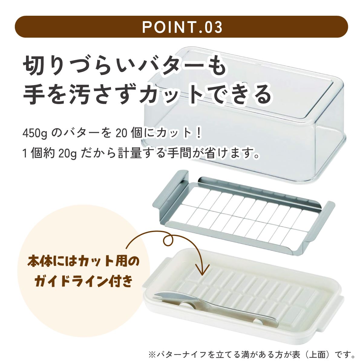 【送料無料】業務用サイズ ステンレス カッター 付き バターケース 便利な先割れタイプのバターナイフ 付き ステンレスバターカッター バターカット バターカッター 業務用 便利 調理 パン お菓子 料理 製菓 BTG2DXN ステンレスカッター付きバターケー