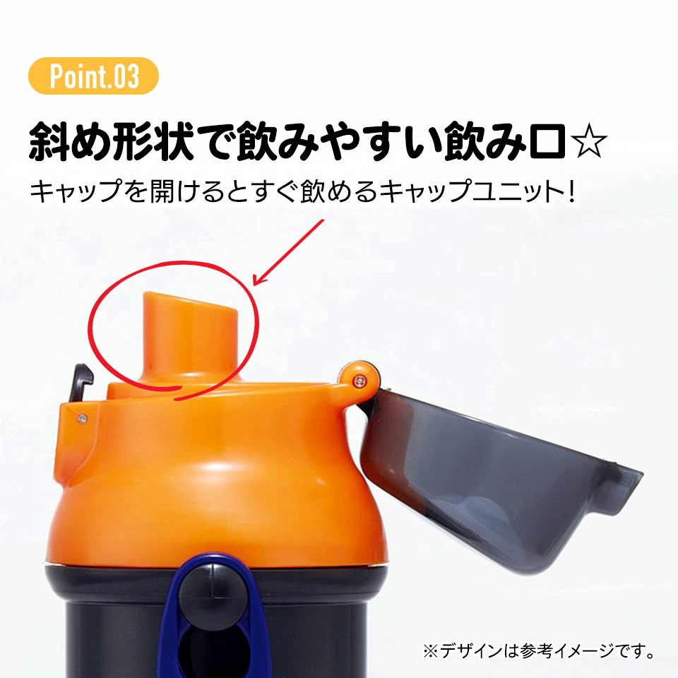 水筒 直飲み プラスチック 大容量 480ml 食洗機対応 キッズ 幼児 ワンタッチ skater スケーター PSB5SANAG ドラゴンボール DAIMA ダイマ DB 孫悟空(ミニ)【ショルダー ベルト 子供 こども 子ども 子供用 小学生 小学校 食洗機】
