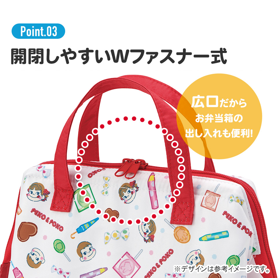 【メール便対象品】 ランチバッグ 保冷 保温 おしゃれ がま口 ランチトートバッグ お弁当かばん skater スケーター KGA1 ペコちゃん おかし ぺこちゃん peko 女の子 女子 女児