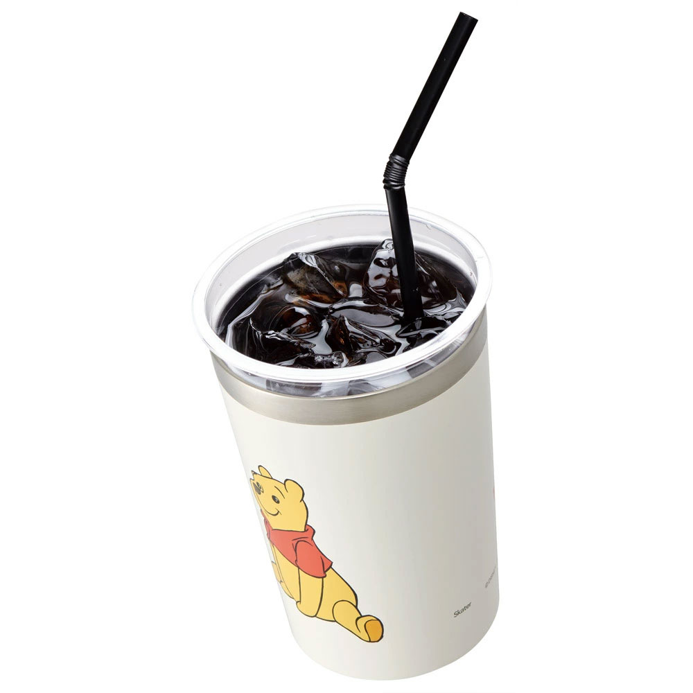 ステンレスタンブラー キャラクター コンビニ タンブラー ステンレス 400ml 保温 skater スケーター STCV2 くまのプーさん プーさん Pooh ファニーフェイス