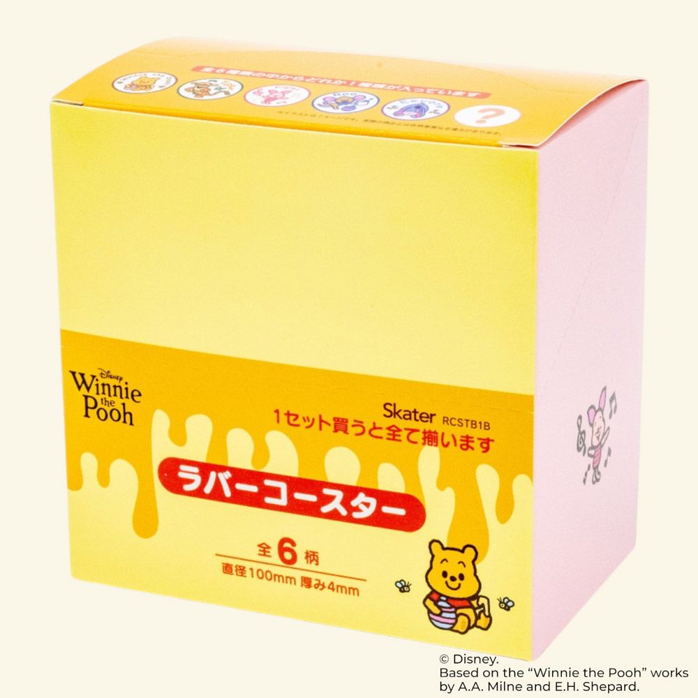 スケーター キャラクター ミステリーボックス ラバーコースター 全6種類 可愛い おしゃれ RCSTB1B skater くまのプーさん タロアウト プーさん Pooh TAROUT【ブラインド コースター ランダム お楽しみ サプライズ】