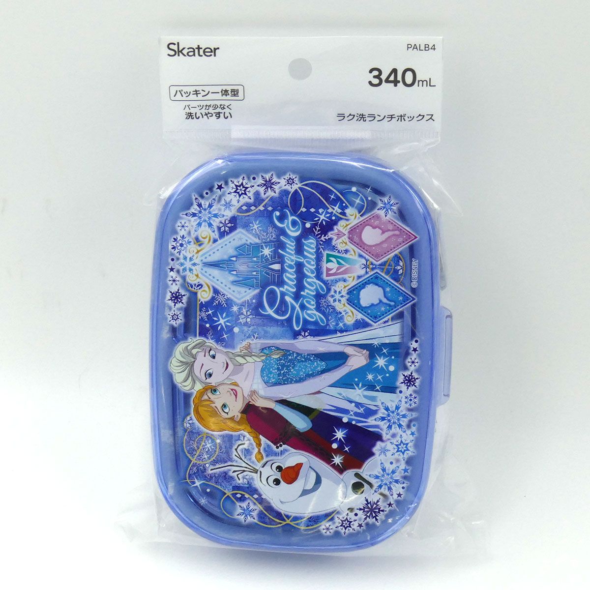 スケーター パッキン一体型 ラク洗 らくあら ランチボックス 340ml 楽洗 留め具一体型 洗いやすい skater PALB4 アナと雪の女王 27年 アナ雪 ディズニー【ランチ 弁当箱 お弁当 電子レンジ 食洗機 対応 子供】