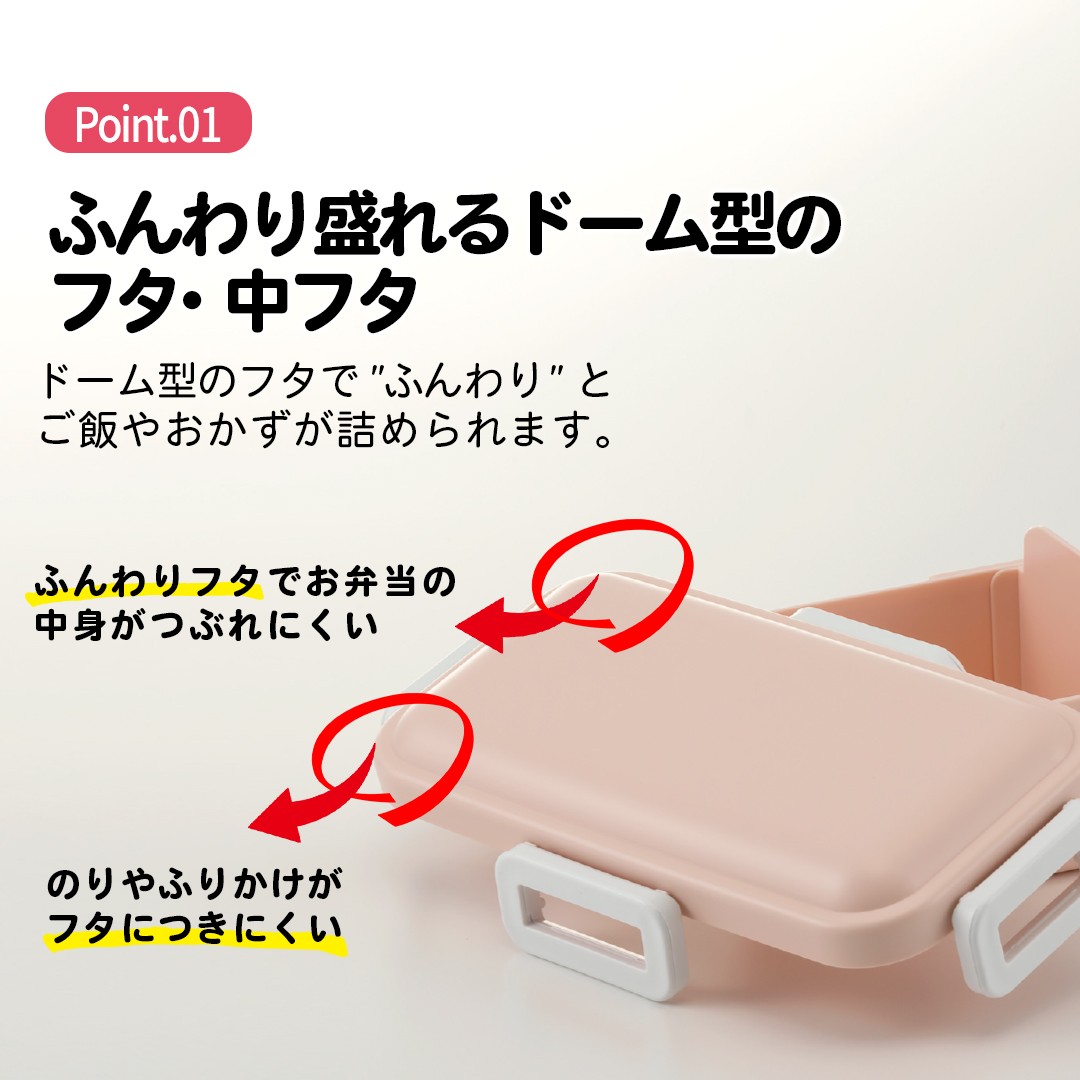 弁当箱 大人 一段 仕切り 食洗機 レンジ 対応 抗菌 日本製 容量 530ml スケーター PFLB6AG ランチボックス ロック キッズドア