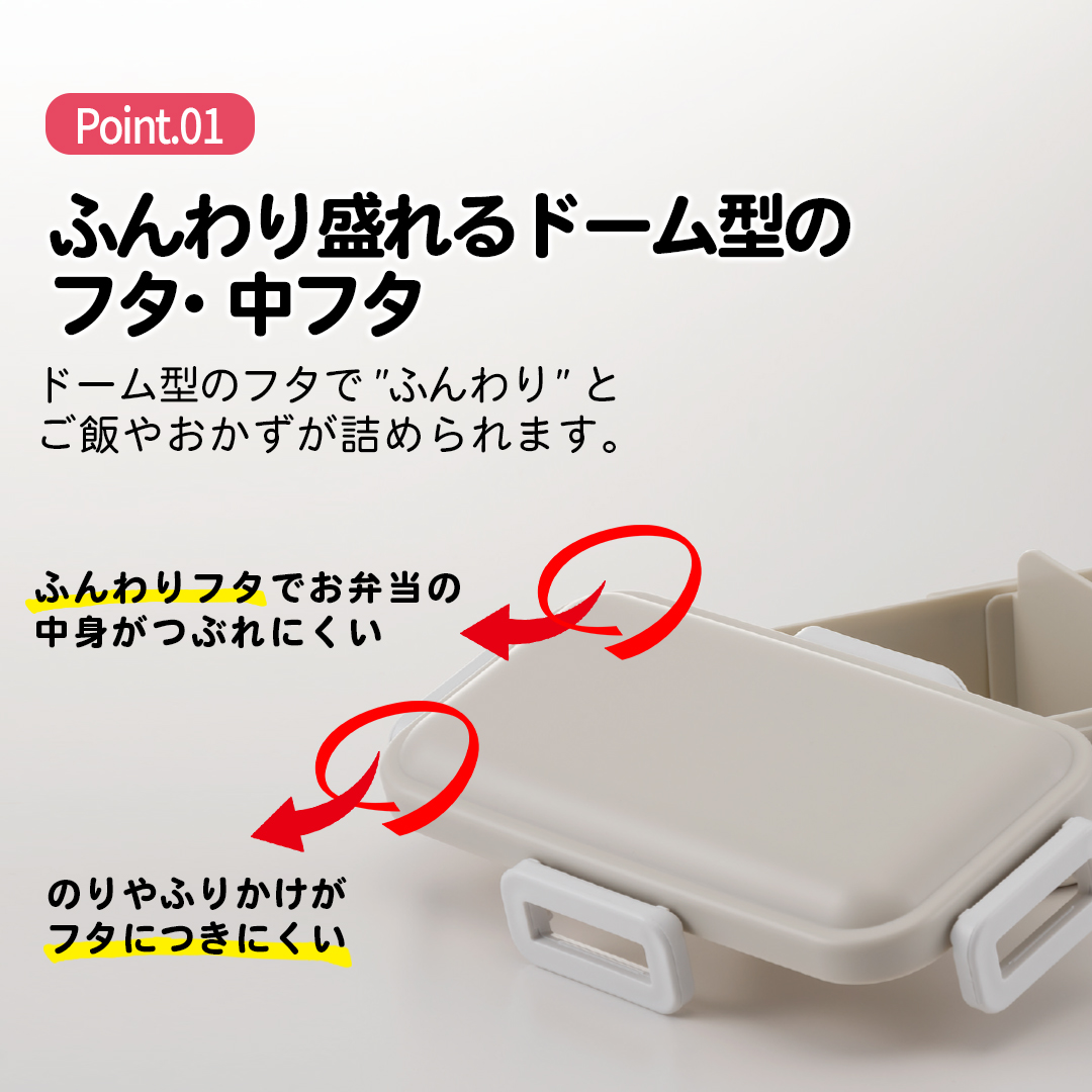 弁当箱 大人 一段 仕切り 食洗機 レンジ 対応 抗菌 日本製 容量 530ml スケーター PFLB6AG ランチボックス ロック キッズドア