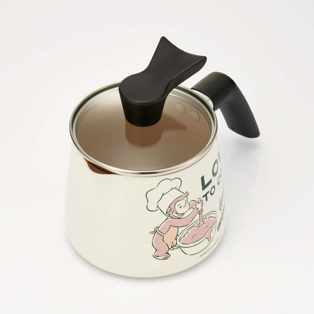 マルチポット 1.3L 1300ml 鍋 なべ 片手鍋 ガス火用 調理器具 調理 料理 スケーター skater ANMP1 おさるのジョージ ひとまねこざる 男の子 女の子