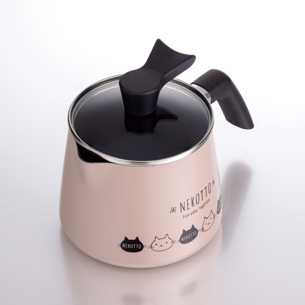 マルチポット 1.9L 1900ml 鍋 なべ 片手鍋 ガス火用 調理器具 調理 料理 スケーター skater ANMP2 ねこっと ネコ柄 猫柄 女の子 女子 レディース