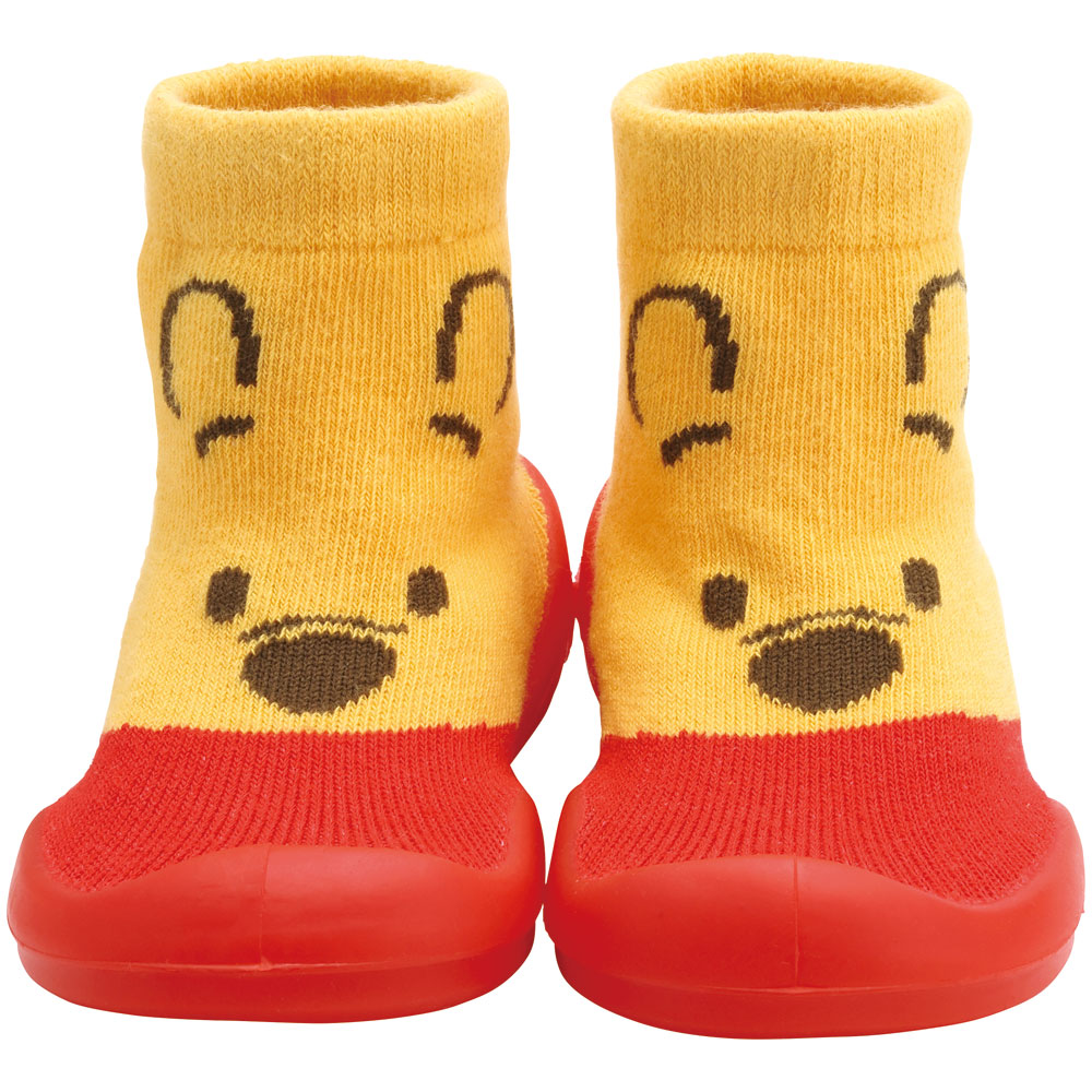 ソックス シューズ XS 11.3cm ベビー ファースト シューズ 靴 赤ちゃん BSSHL1 スケーター skater くまのプーさん プーさん Pooh 男の子 女の子【キャラクター 靴下 くつ クツ ファーストシューズ 室内履き ベビーシューズ 子供】