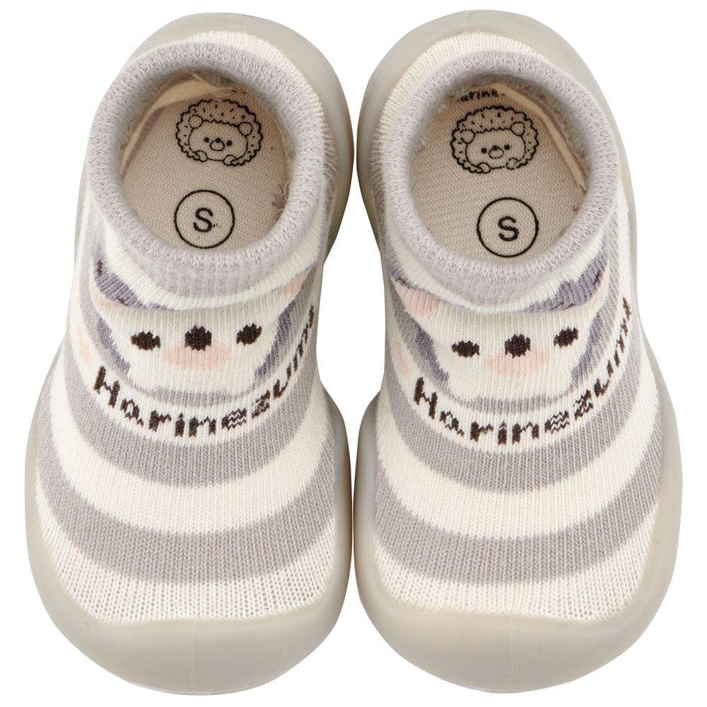 ソックス シューズ ギフトボックス S 11.9cm ベビー 靴 赤ちゃん BSSHL2G スケーター skater Pompon's ハリネズミ はりねずみ 動物 キャラクター【キャラクター 靴下 くつ クツ ファーストシューズ】