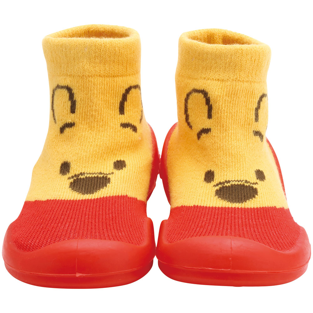 ソックス シューズ S 11.9cm ベビー ファースト シューズ 靴 赤ちゃん BSSHL2 スケーター skater くまのプーさん プーさん Pooh 男の子 女の子【キャラクター 靴下 くつ クツ ファーストシューズ 室内履き ベビーシューズ 子供】