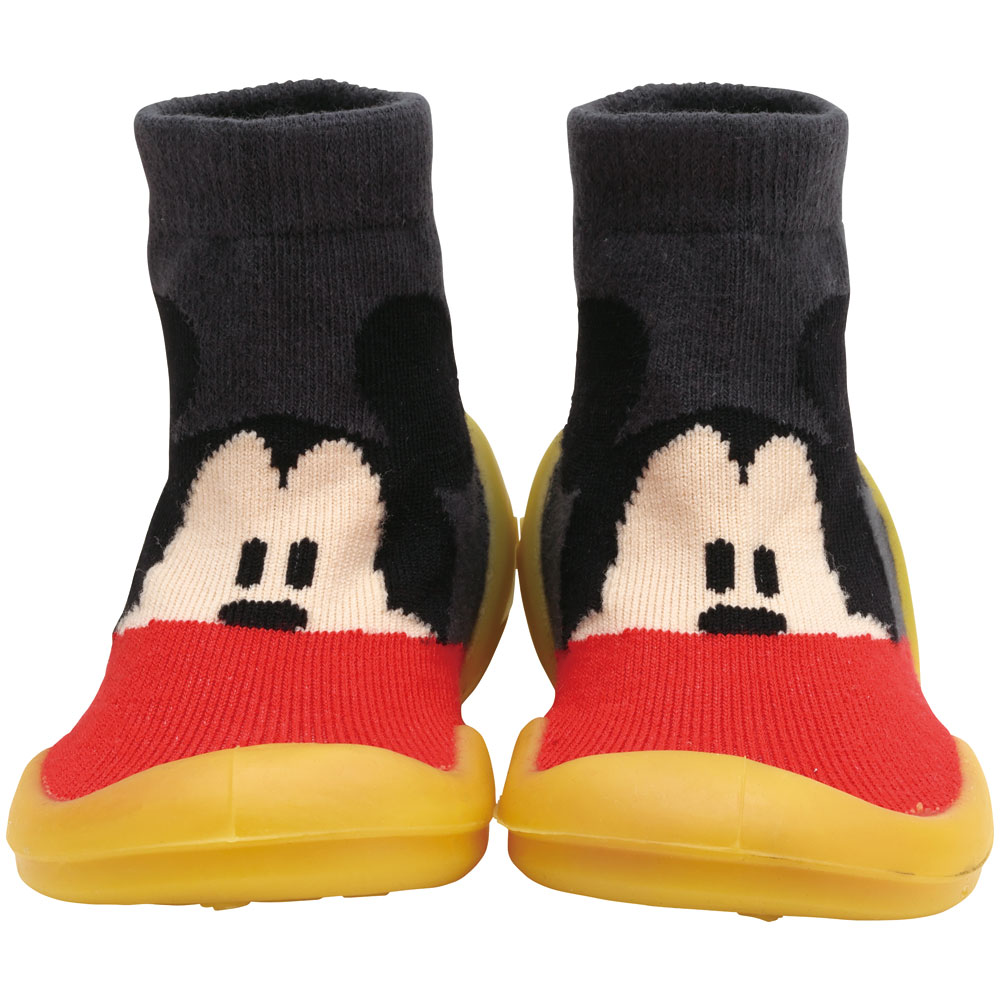 ソックス シューズ M 12.6cm ベビー ファースト シューズ 靴 赤ちゃん BSSHL3 スケーター skater ミッキーマウス ミッキー Mickey 男の子 女の子【キャラクター 靴下 くつ クツ ファーストシューズ 室内履き ベビーシューズ 子供】