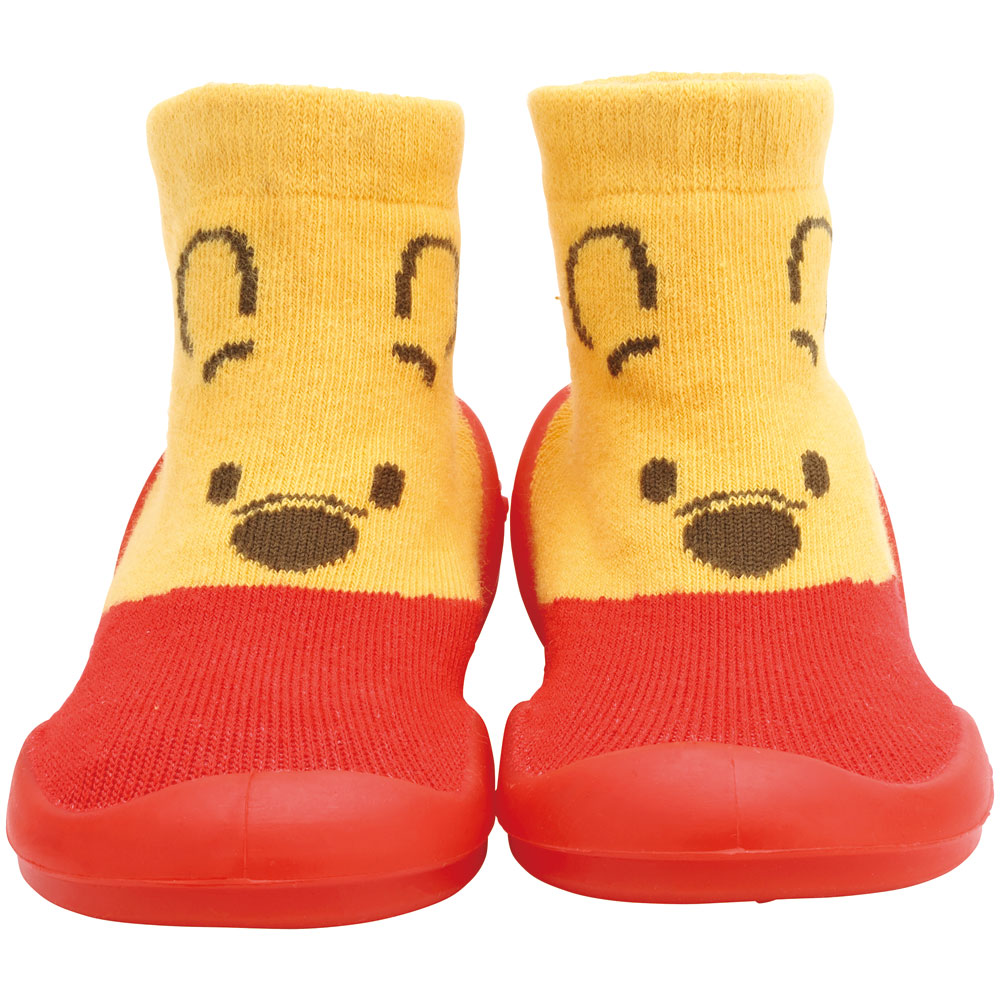 ソックス シューズ M 12.6cm ベビー ファースト シューズ 靴 赤ちゃん BSSHL3 スケーター skater くまのプーさん プーさん Pooh 男の子 女の子【キャラクター 靴下 くつ クツ ファーストシューズ 室内履き ベビーシューズ 子供】