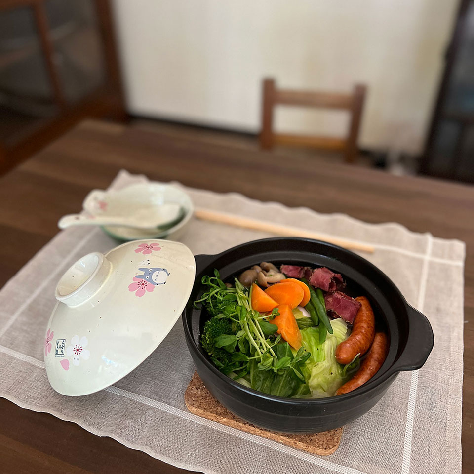 【送料無料】土鍋 6号 卓上鍋 土なべ 一人用 一人鍋 子供 おしゃれ かわいい モダン 大人 桜柄 スケーター CDN18