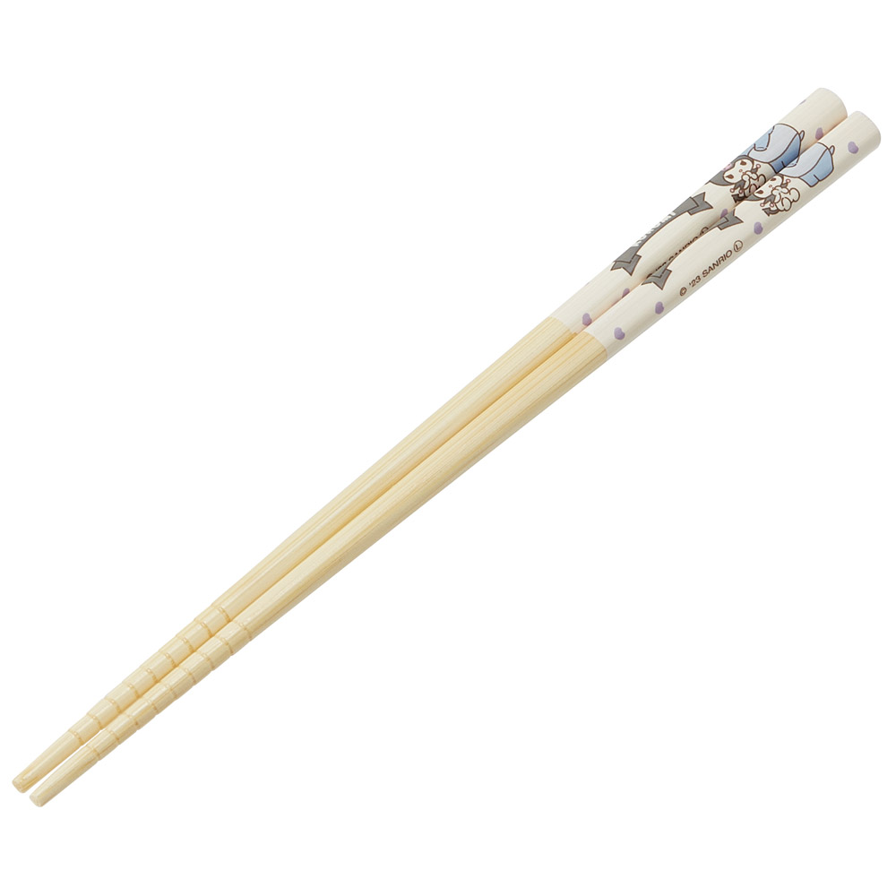 陶器製 ボウル 箸 セット 600ml 21cm 食器 鉢 お椀 丼 竹箸 カトラリー 焼き物 陶物 可愛い 便利 CHBWH1 クロミ クロミちゃん バク サンリオ 女の子 女子【陶製 食事 キャラクター キッズ こども 大人】
