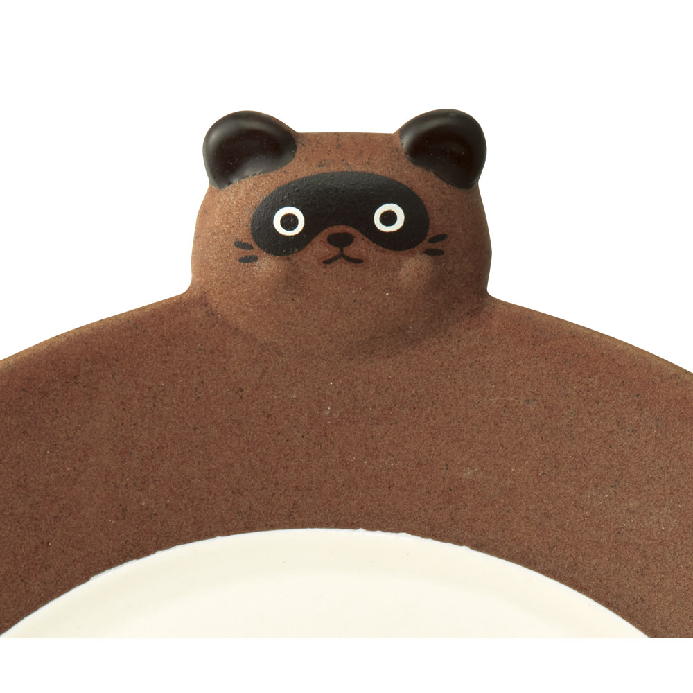 ダイカット 中皿 18cm 陶器製 皿 お皿 食器 陶器 キャラクター かわいい スケーター skater CHPL18D TANUKI たぬき タヌキ 動物柄 男の子 女の子【さら 陶製 可愛い カワイイ】