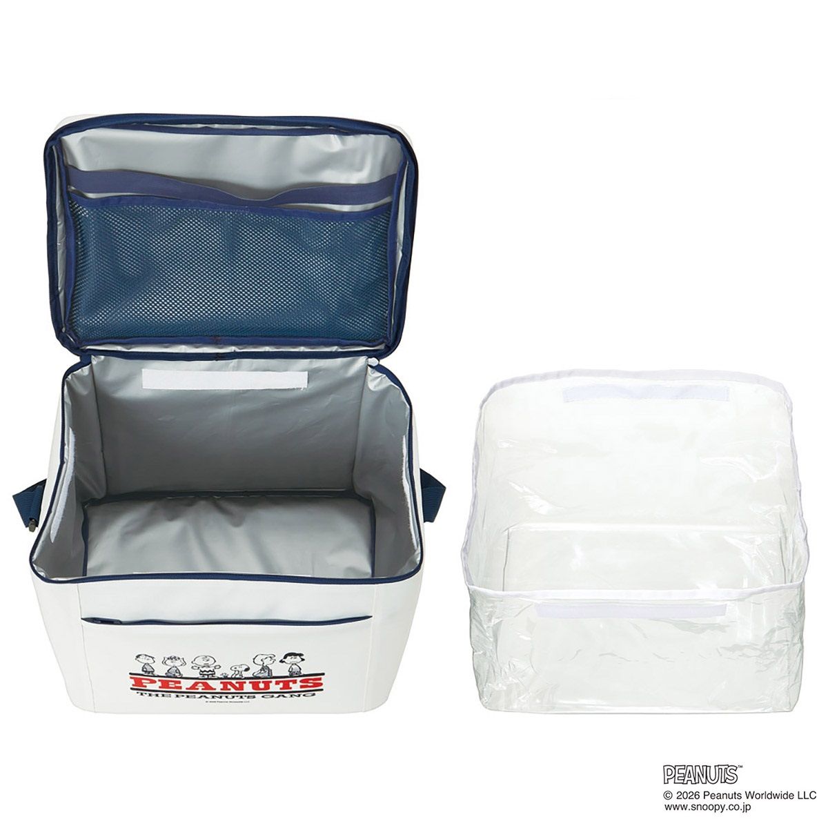 スケーター 折りたたみ 保冷 バッグ 25L ショルダーベルト付き クリア
