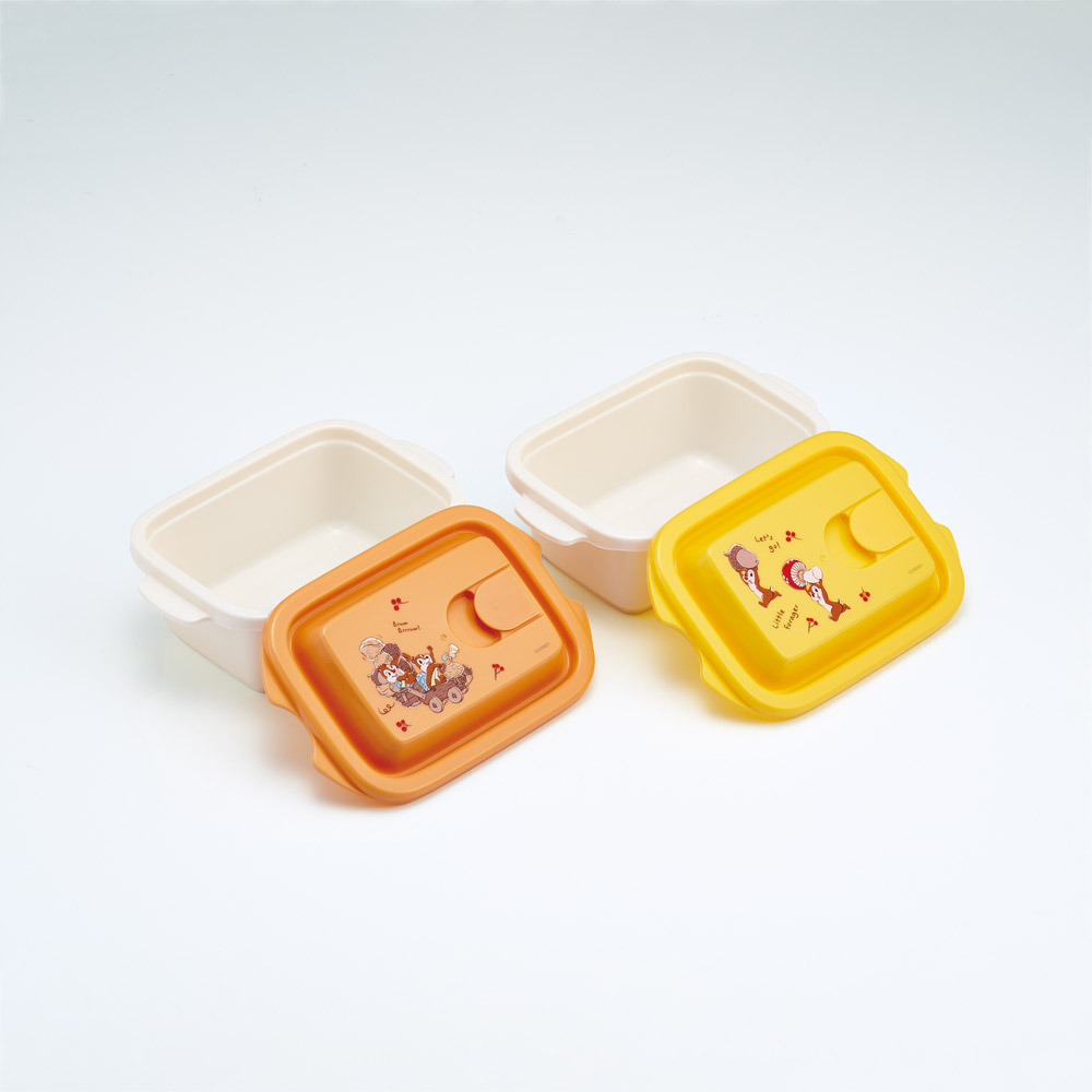 スケーター 保存容器 セット 2個入り 300ml エアー弁 ふわっと プラスチック 食品 おしゃれ skater FCNF1W チップ&デール チップとデール オータム AUTUMN【電子レンジ対応 保存 弁当箱 お弁当箱 ランチ かわいい】