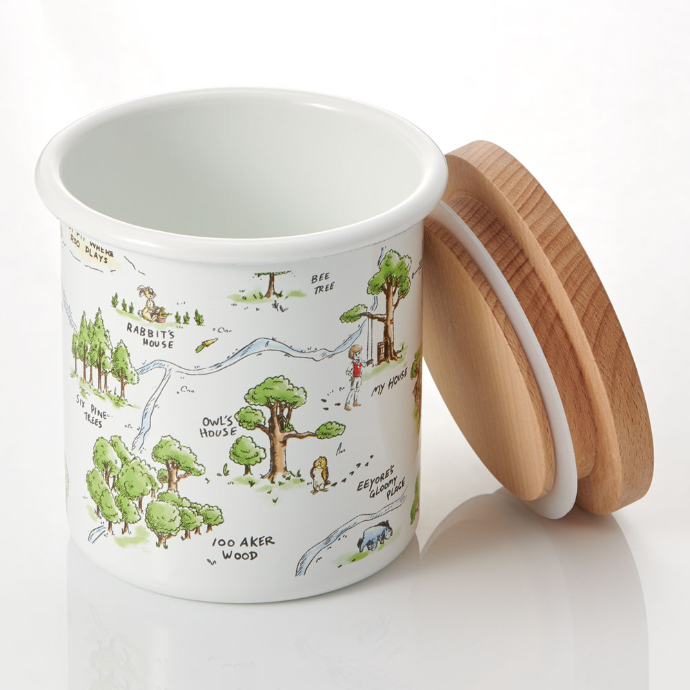 キャニスター ホーロー 木蓋 750ml 保存容器 おしゃれ かわいい ホウロウ ほうろう スケーター enc8