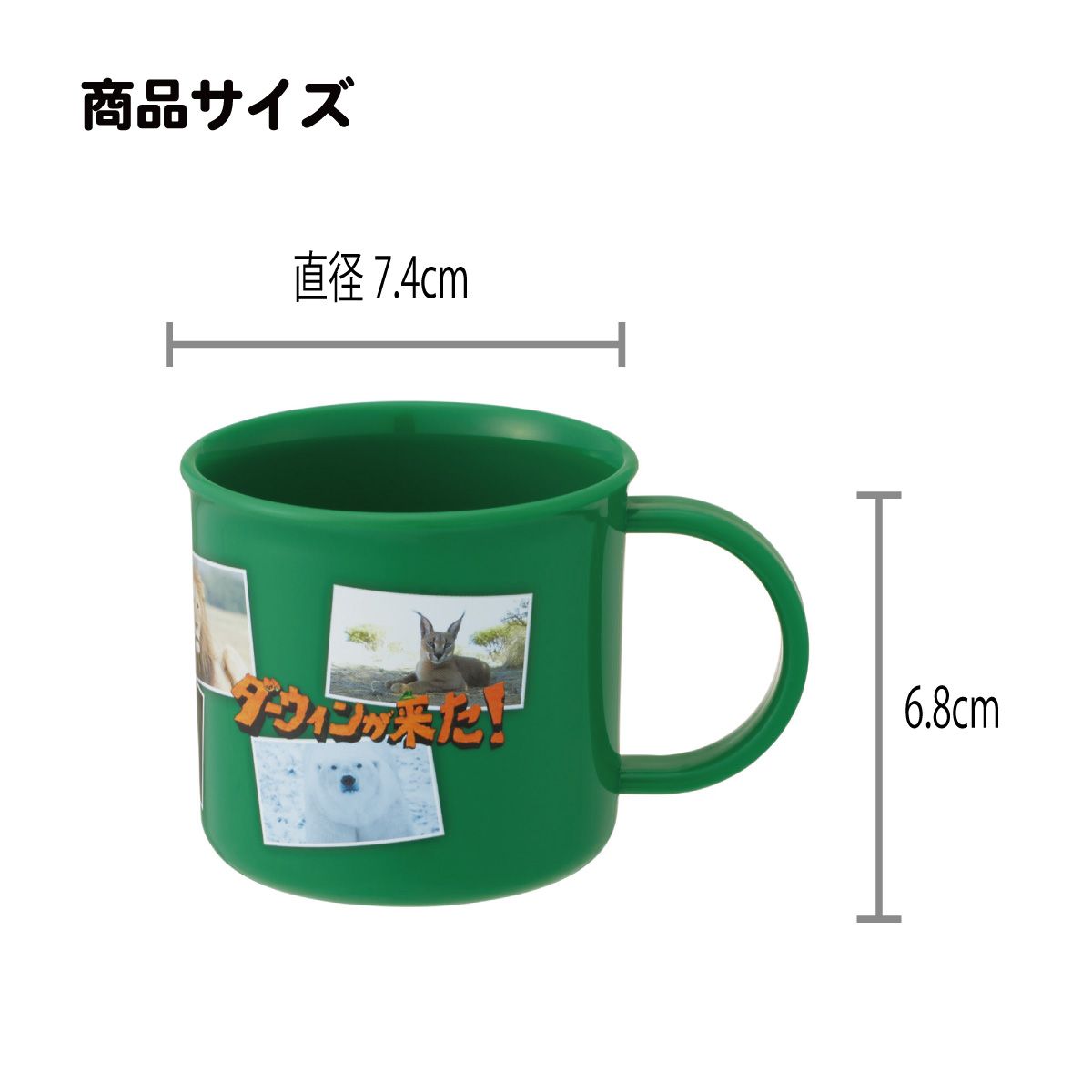 スケーター 200ml プラスチック コップ 幼稚園 子供 プラコップ 割れにくい 食洗機対応 skater KE4A ダーウィンが来た！ グッズ【キャラクター 子供用食器 子ども こども 保育園】