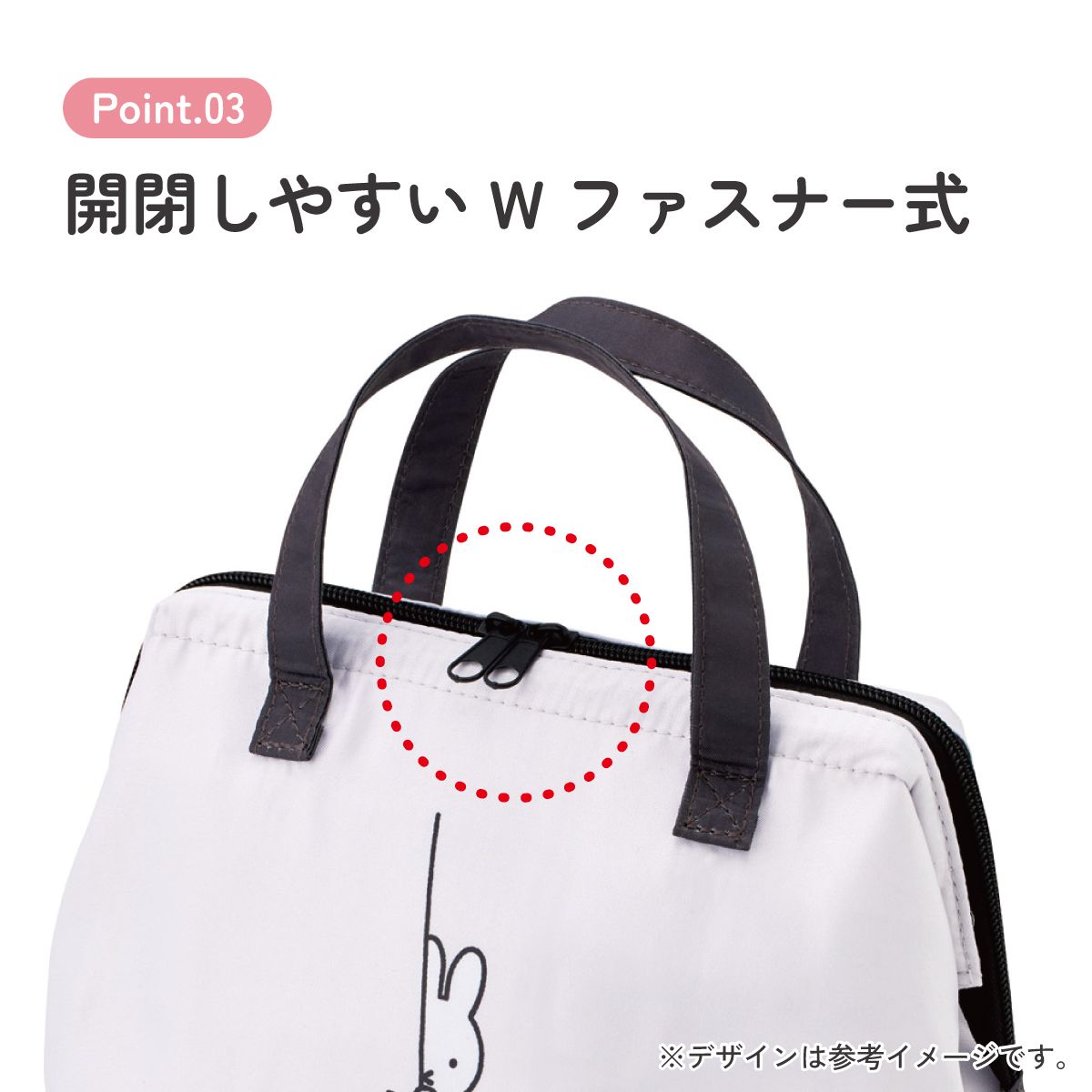 スケーター ランチバッグ お弁当 保冷バッグ 保温保冷 がま口 おしゃれ skater KGA1 ミッフィー のぞき見 Miffy うさこちゃん 女の子 女性【ランチバック おしゃれ かわいい 保温バッグ 保冷バッグ キャラクター】