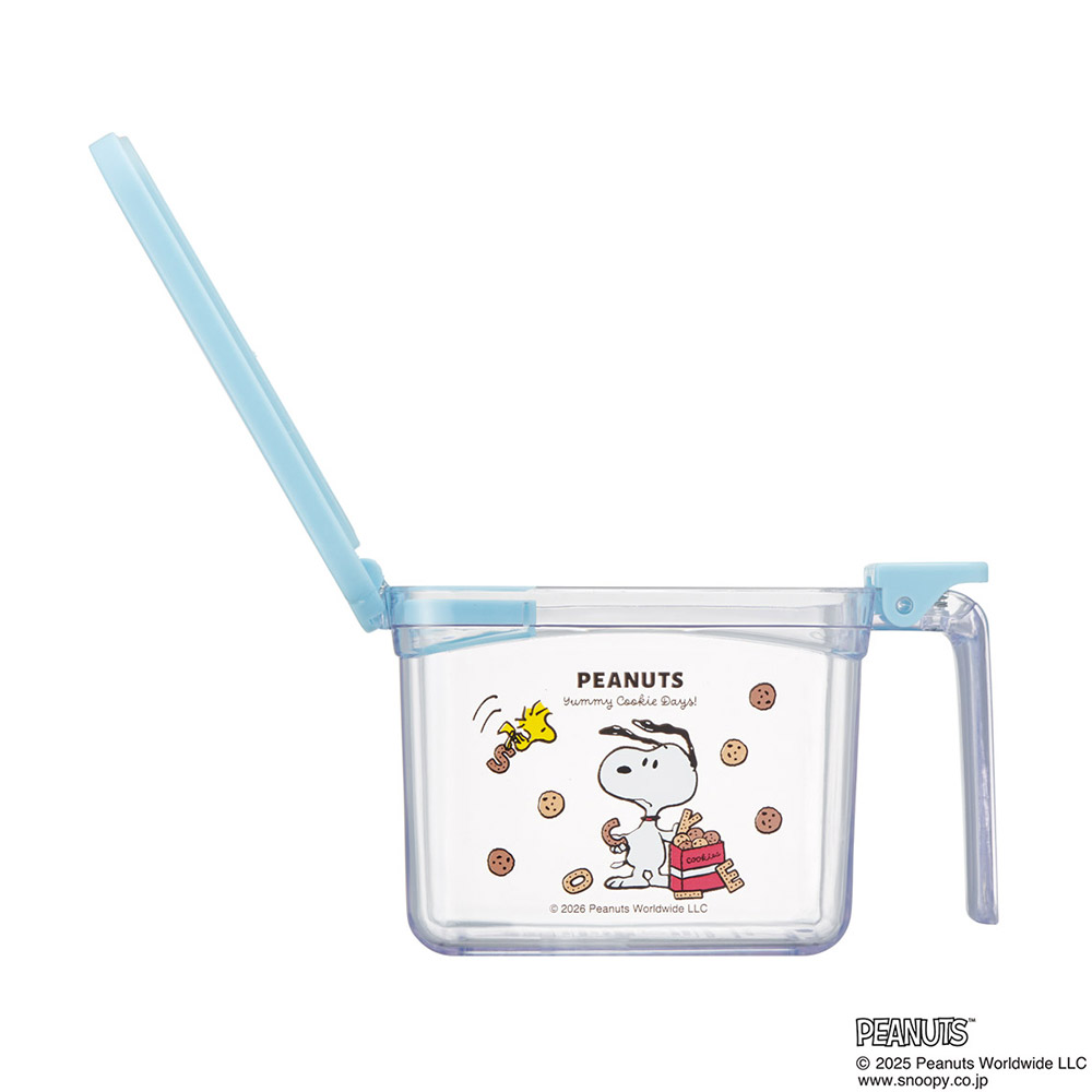 スケーター ワンプッシュ 調味料ポット 380ml 調味料入れ 砂糖入れ 塩入れ 調味料ケース 容器 skater KHP1 スヌーピー クッキー SNOOPY ピーナッツ 女性【調味料 かわいい 使いやすい 小さじ スプーン付き】
