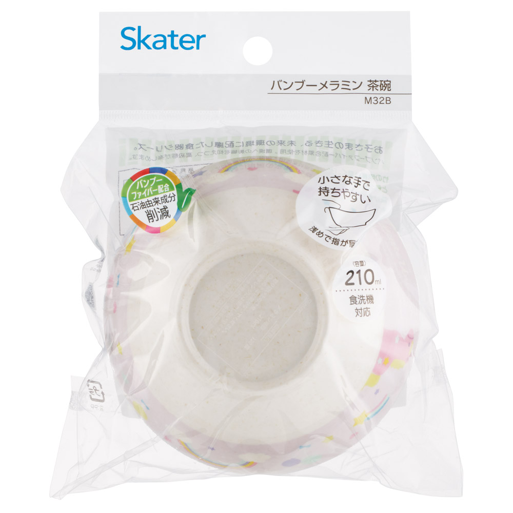 スケーター 茶碗 茶わん 210ml 食器 バンブー メラミン 食事 食洗機対応 子供 キッズ skater M32B リトルユニコーン ユニコーン柄 メルヘン 女の子 女子【お子様 こども 子ども 子ども用 可愛い】