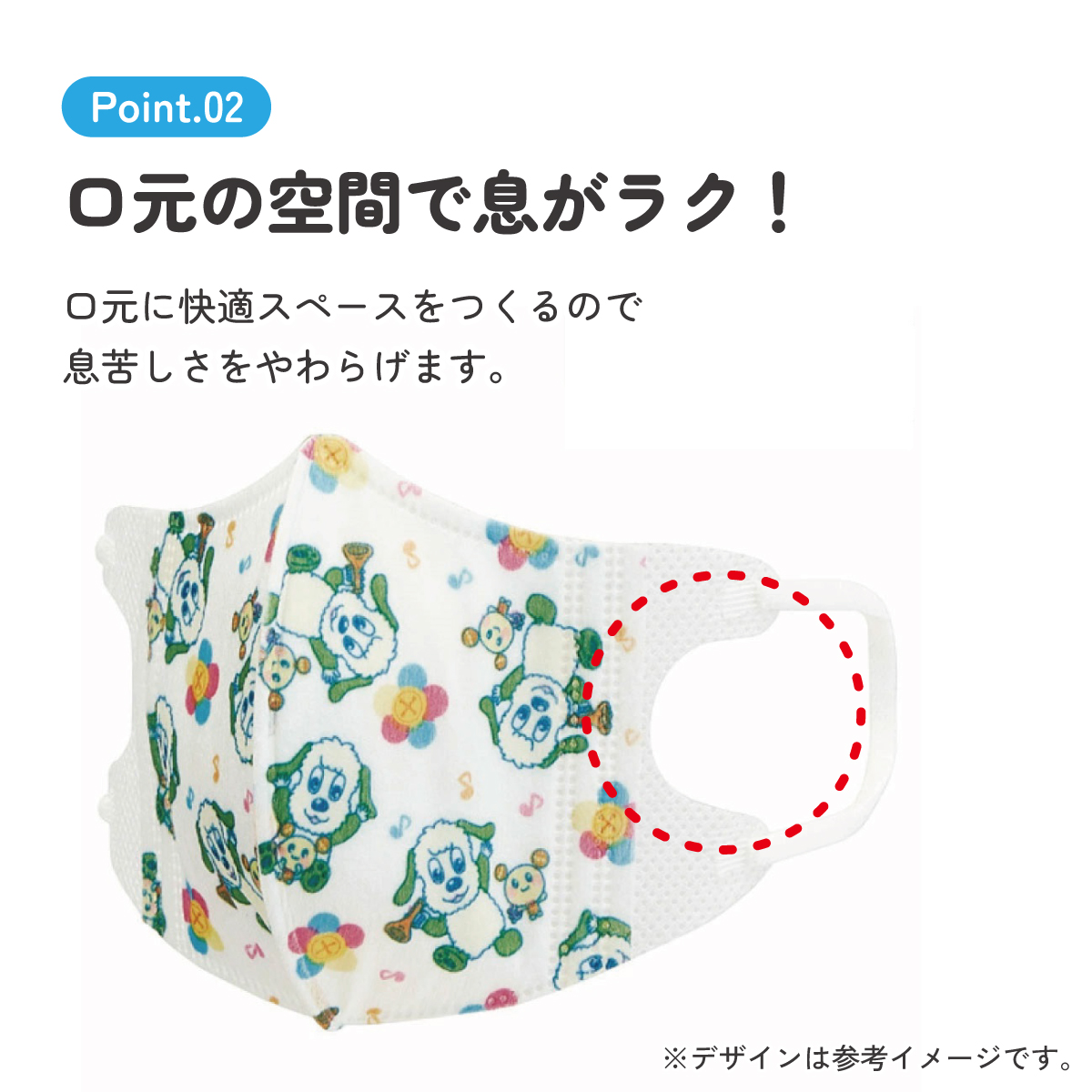 子供立体マスク Sサイズ/7枚入りいないいないばあっ!/MSKB1N_4973307627231/スケーター