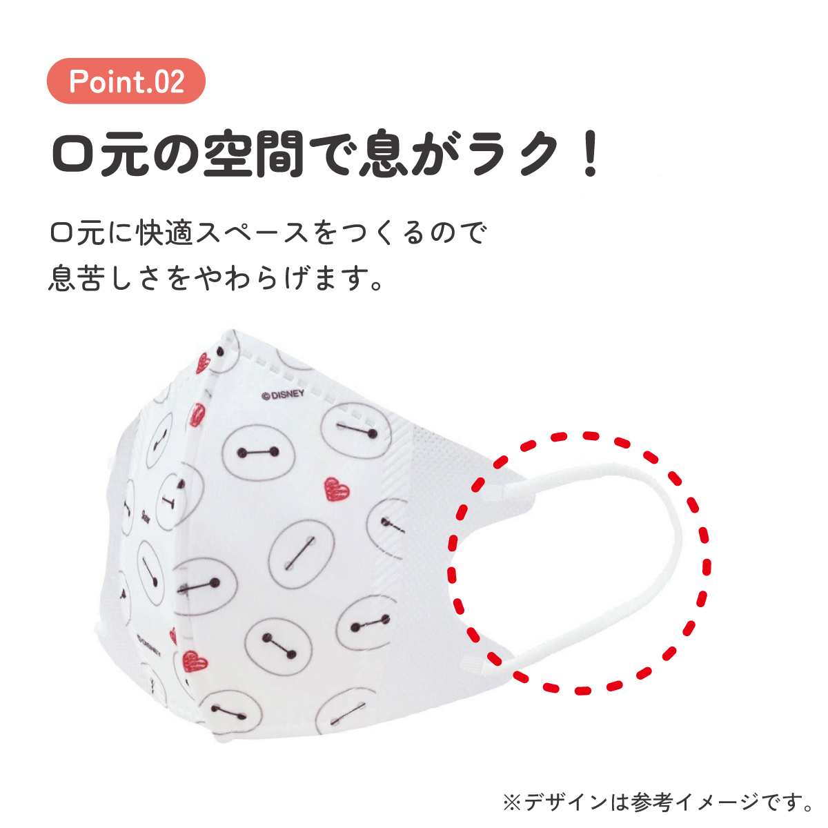 子供立体マスク Mサイズ/7枚入りベイマックス/MSKS3N_4973307677175