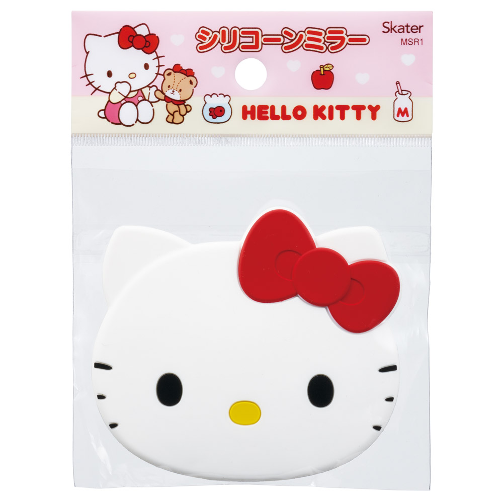 【メール便対象品】 スケーター キャラクター ダイカット シリコンミラー 鏡 ミラー 可愛い 携帯 メイク直し 身だしなみ skater MSR1 ハローキティ キティちゃん サンリオ 女の子【手鏡 ハンドミラー 手のひらサイズ メイク きれい かわいい】