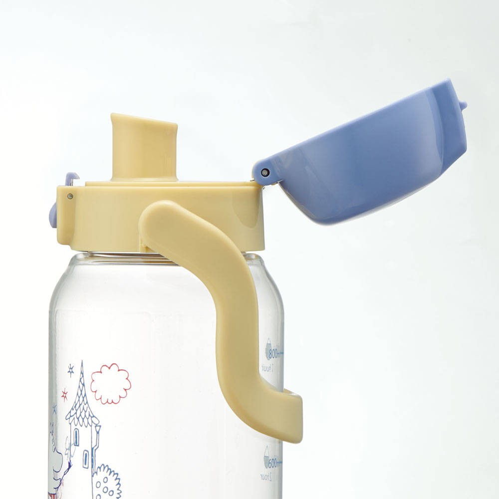 【送料無料】ドリンク マーカー ボトル 1000ml 1L 水筒 直飲み 水分補給 メモリ付き 透明 スケーター skater PDMK10 ムーミン Moomin リトルミイ 女性 レディース
