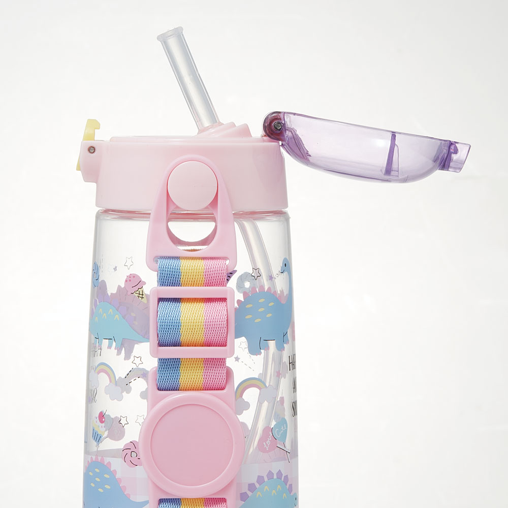 ワンプッシュストローボトル 480ml ハッピー&スマイルレインボー/PDSH5_4973307646287