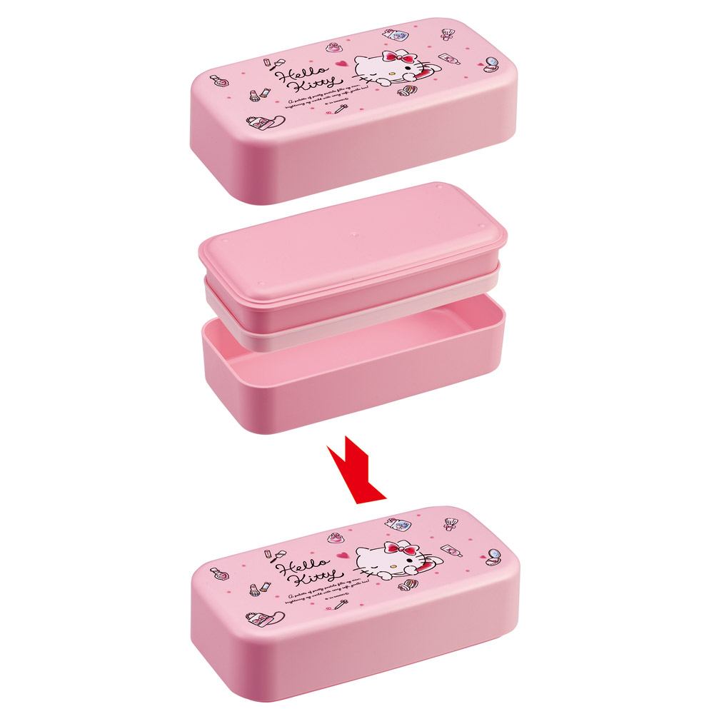 環境に配慮した ランチボックス 1000ml 2段 お弁当箱 カトラリー付き 大人 skater スケーター PLB10WSB キティ ハローキティ キティちゃん 女の子
