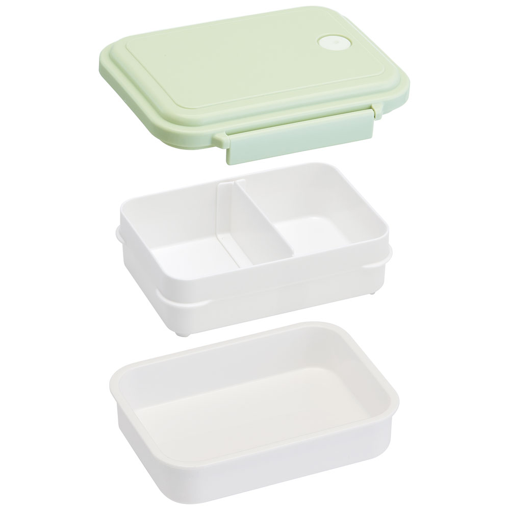 弁当箱 大人 一段 スチーム式 ふっくら 温め 食洗機 レンジ 対応 抗菌 日本製 スケーター skater PMF4SMAG くすみ カラー グリーン 緑 みどり 男子 女子