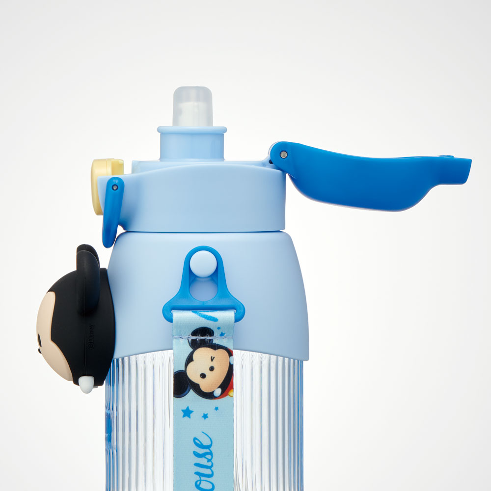 【送料無料】立体 マスコット 付き ストロー ボトル 水筒 590ml 子供 キッズ かわいい スケーター skater PMSHP6 ディズニー ツムツム ミッキー Disney 男の子 女の子