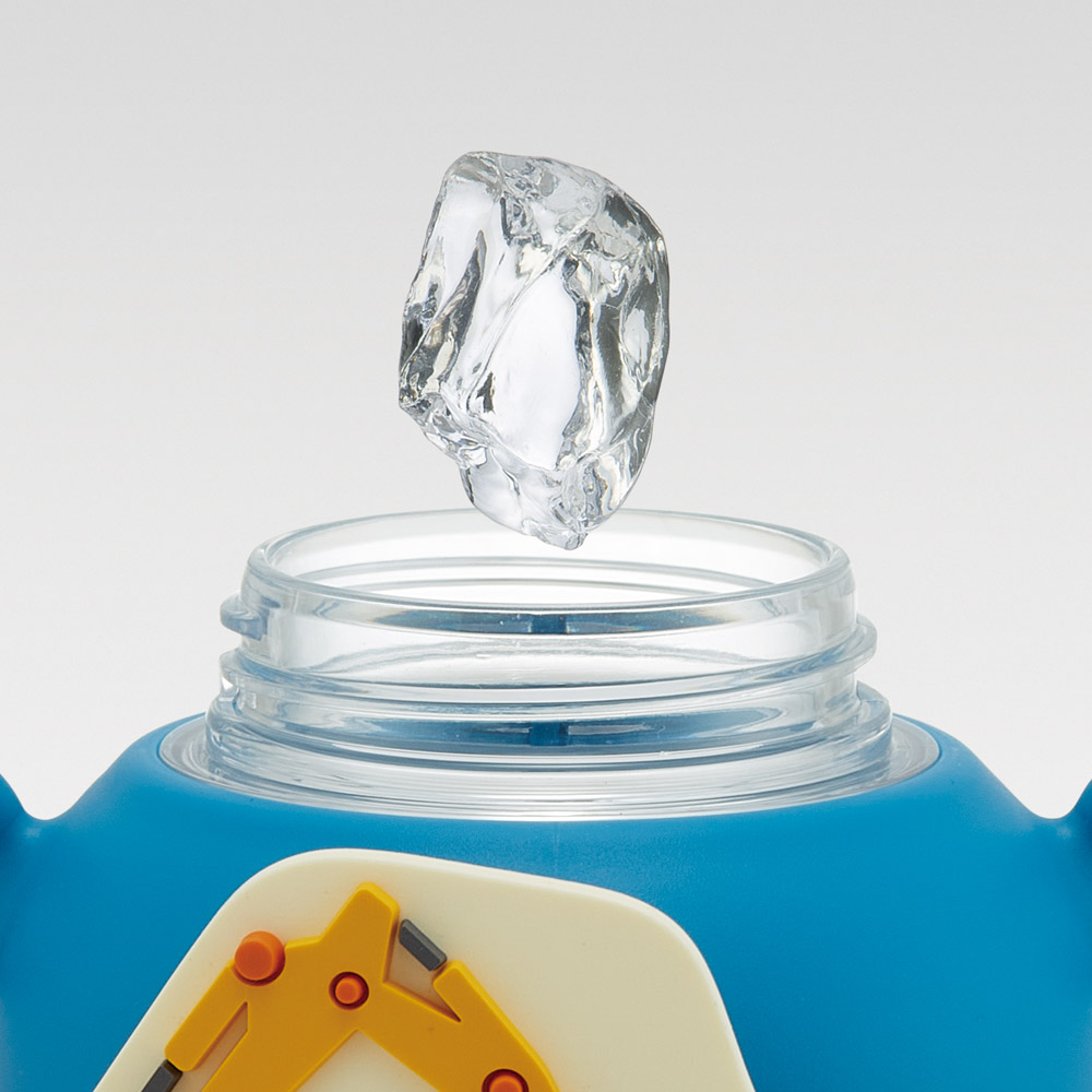 【送料無料】ラバー マスコット付き ストロー ボトル 水筒 650ml ショルダーベルト付き 子供 スケーター skater PRMC7ST はたらく クルマ くるま 車 車柄 男の子 男子