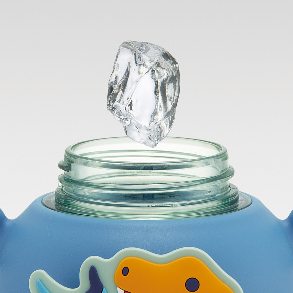 【送料無料】ラバー マスコット付き ストロー ボトル 水筒 650ml ショルダーベルト付き 子供 スケーター skater PRMC7ST ディノサウルス 恐竜 ダイナソー 男の子 男子