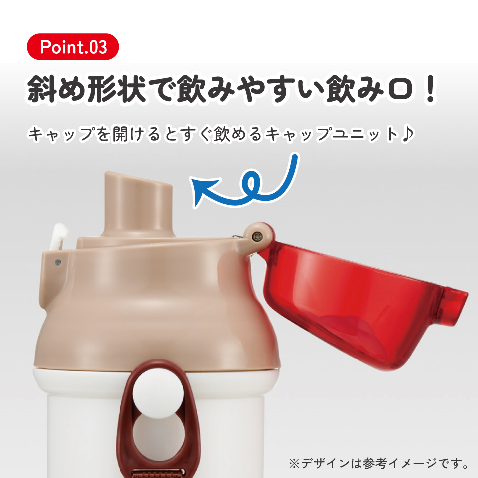 スケーター 水筒 直飲み 大容量 480ml ワンタッチ プラスチック 食洗機対応 キッズ 幼児 skater PSB5SAN バーガーコンクス BURGER CONX 男の子 女の子【ショルダー ベルト 子供 こども 子ども 子供用 小学生 小学校】