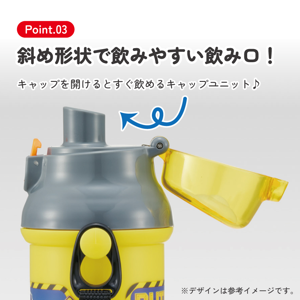 スケーター 水筒 直飲み 大容量 480ml ワンタッチ プラスチック 食洗機対応 キッズ 幼児 skater PSB5SAN ラブル＆クルー パウ・パトロール グッズ 男の子【ショルダー ベルト 子供 こども 子ども 子供用 小学生 小学校】