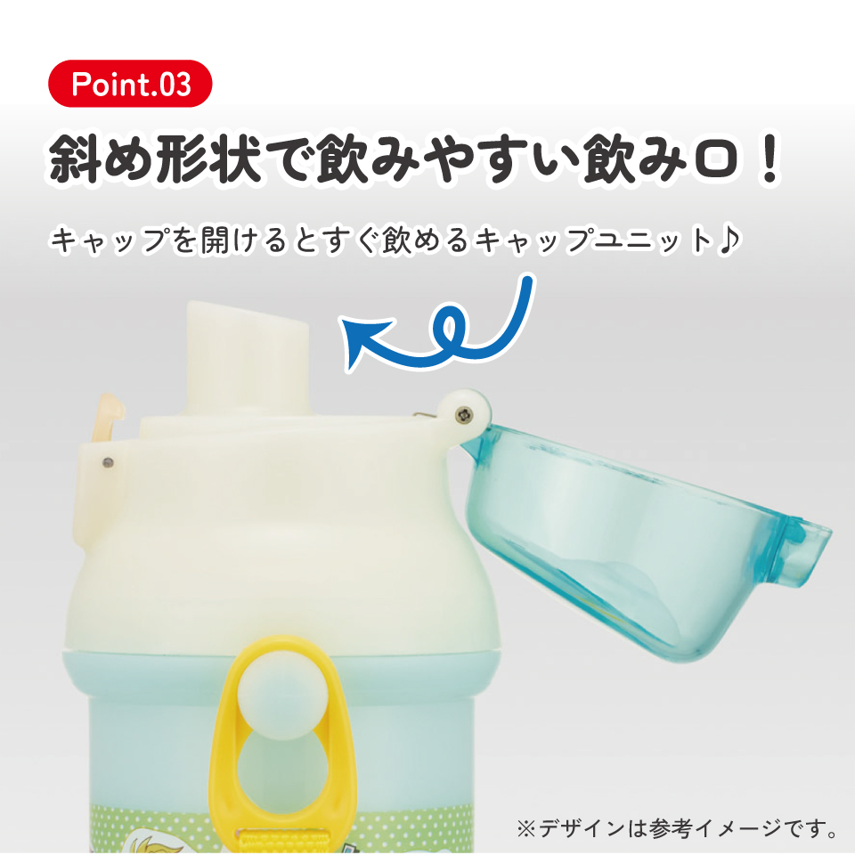 スケーター 水筒 直飲み 大容量 480ml ワンタッチ プラスチック 食洗機対応 キッズ 幼児 skater PSB5SAN カラフルピーチ 26年 からふるピーチ 女の子 男の子【ショルダー ベルト 子供 こども 子ども 子供用 小学生 小学校】