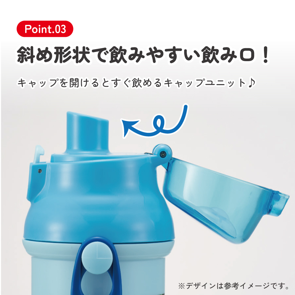 スケーター 水筒 直飲み 大容量 480ml ワンタッチ プラスチック 食洗機対応 キッズ 幼児 skater PSB5SAN ドラえもん どらえもん 男の子 女の子 男子 女子【ショルダー ベルト 子供 こども 子ども 子供用 小学生 小学校】