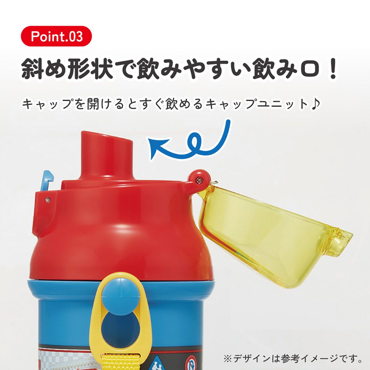 スケーター 水筒 直飲み 大容量 480ml ワンタッチ プラスチック 食洗機対応 キッズ 幼児 skater PSB5SAN トミカ 27年 tomica 車 くるま 男の子【ショルダー ベルト 子供 こども 子ども 子供用 小学生 小学校】